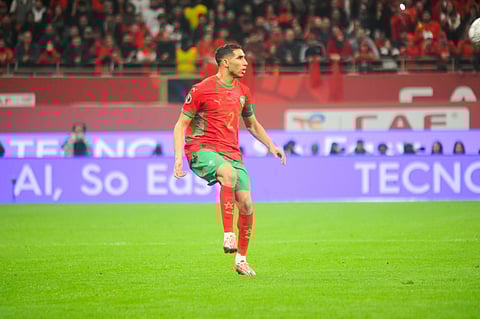 Achraf Hakimi in action for Morocco