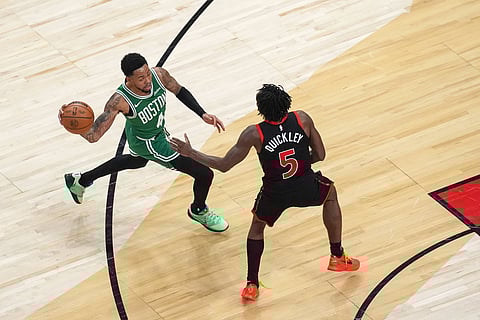 Anfernee Simons of Boston Celtics in action