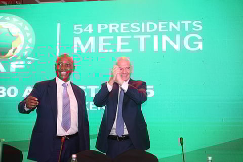 CAF President Patrice Motsepe  with FIFA President Gianni Infantino