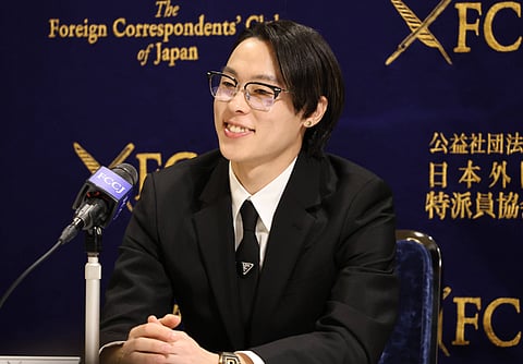 Ryoyu Kobayashi addresses the media