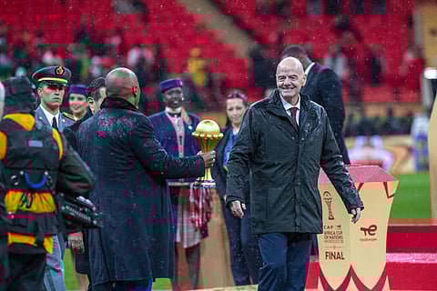 Gianni Infantino during the AFCON final