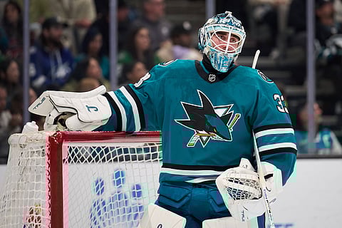 San Jose Sharks goaltender Alex Nedeljkovic