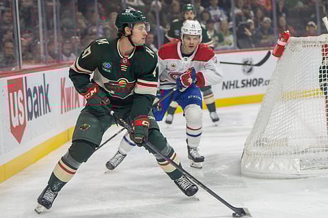 Minnesota Wild and Montreal Canadiens players in action
