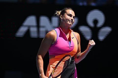 Aryna Sabalenka during her second round match at Australian Open