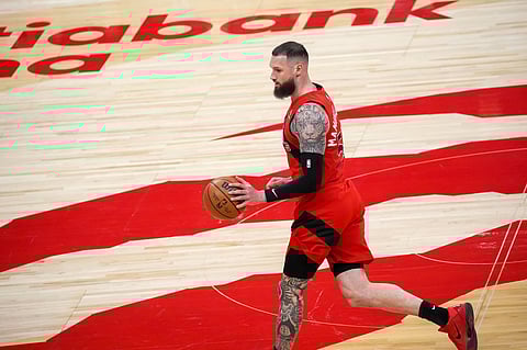 Toronto Raptors' Sandro Mamukelashvili in action