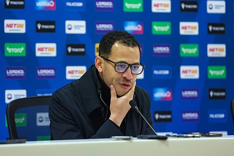 Chelsea manager Liam Rosenior during post-match press conference