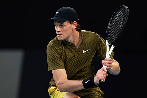 Jannik Sinner in action at Australian Open