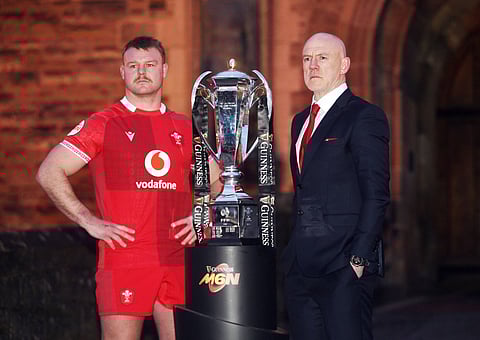 Wales Captain Dewi Lake and Head coach Steve Tandy at Guinness Six Nations Launch