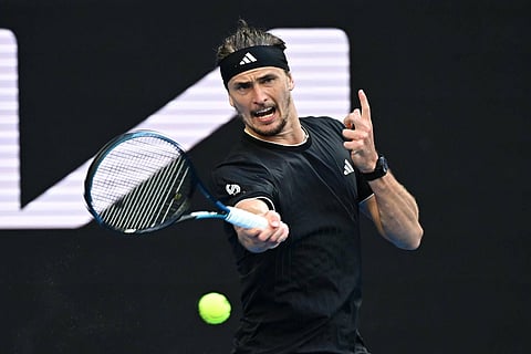 Alexander Zverev in action at Australian Open