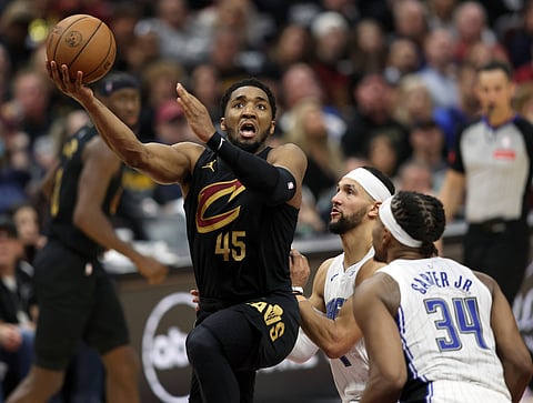 Cleveland Cavaliers' Donovan Mitchell in action