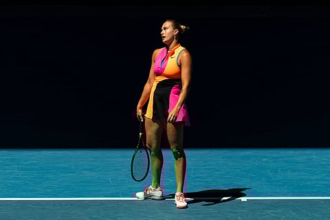 Aryna Sabalenka in action at the Australian Open