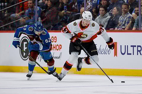 Ottawa Senators and Colorado Avalanche players in action