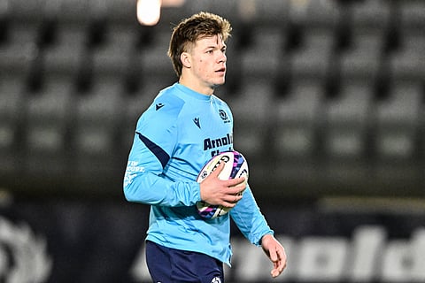 Huw Jones during Scotland training