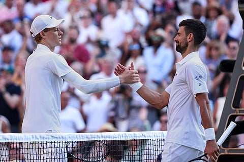 Novak Djokovic and Jannik Sinner 