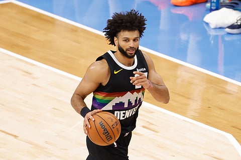 Jamal Murray of Denver Nuggets in action