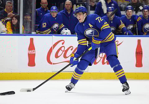 Buffalo Sabres center Tage Thompson in action