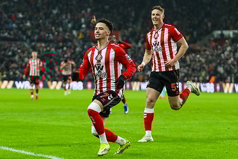 Chemsdine Talbi celebrates his goal against Burnley