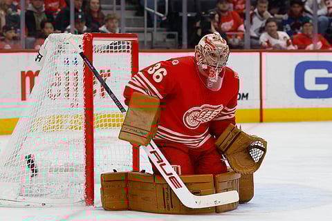 Detroit Red Wings goaltender John Gibson
