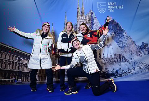 Czech Republic hockey players arrive at the 2026 Winter Olympics