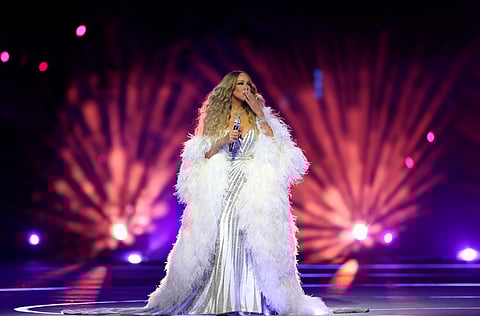 Mariah Carey performs during the opening ceremony