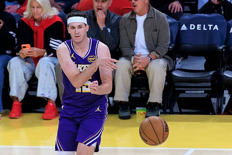 Austin Reaves of Los Angeles Lakers in action 