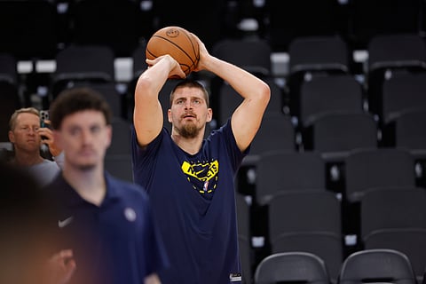 Nikola Jokic of Denver Nuggets during warm-up