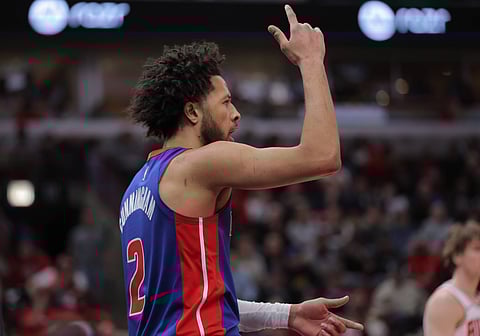 Cade Cunningham of Detroit Pistons in action