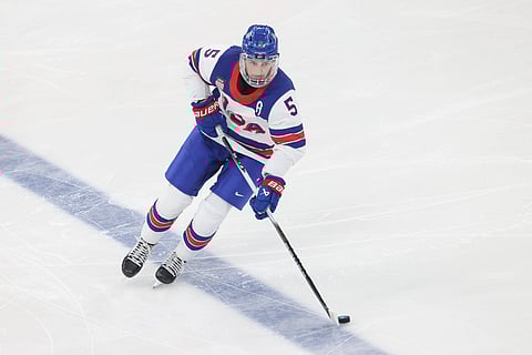 Megan Keller of USA in action during Winter Olympics