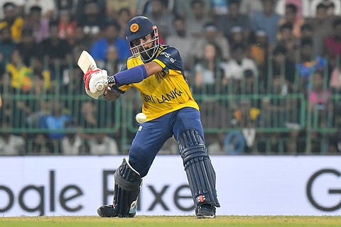 Kusal Mendis in action during the T20 World Cup