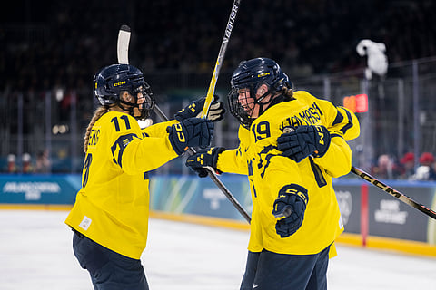 Hanna Olsson celebrate her goal against Czech Republic