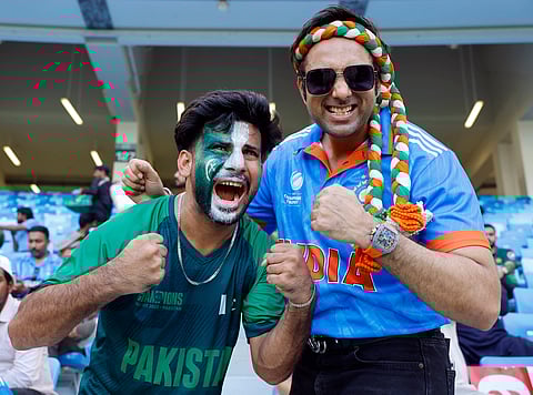 An Indian and a Pakistani fan during Asia Cup 2025 final