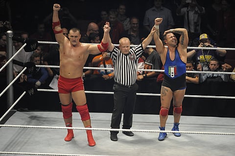 Santino Marella celebrates  with Vladimir Kozlov | Image Credits : IMAGO / Panoramic by PsnewZ&nbsp;