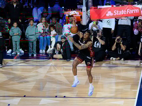Keshad Johnson at the Slum Dunk Contest