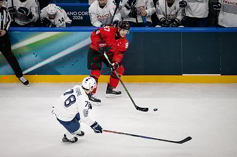 Sidney Crosby in action against France