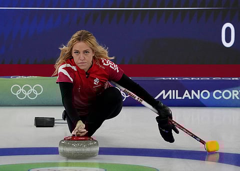 Madeleine Dupont in action during the Winter Olympics