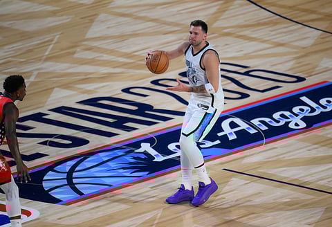 Luka Doncic in action