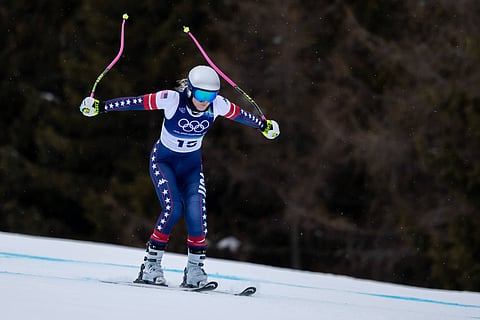 Lindsey Vonn in action during the Winter Olympics