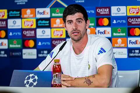 Thibaut Courtois addresses the media ahead of second-leg tie vs SL Benfica