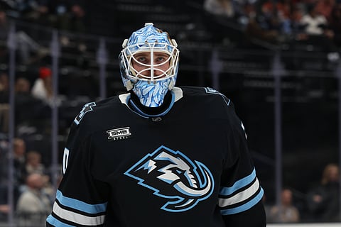 Utah Mammoth goaltender Karel Vejmelka