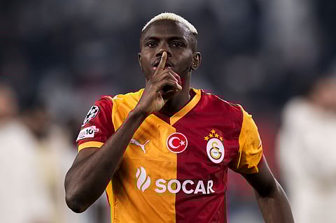 Victor Osimhen celebrates his goal against Juventus