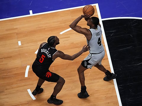 San Antonio Spurs' De Aaron Fox in action