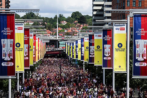 General view outside Wembley Stadium, London 