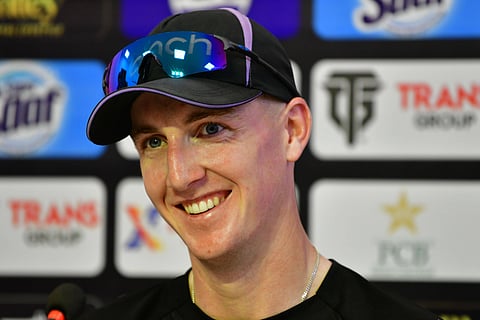 Harry Brook during press conference