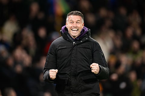 Wolverhampton Wanderers head coach Rob Edwards celebrates win over Liverpool 