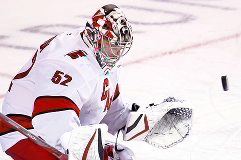 Carolina Hurricanes goalie in action