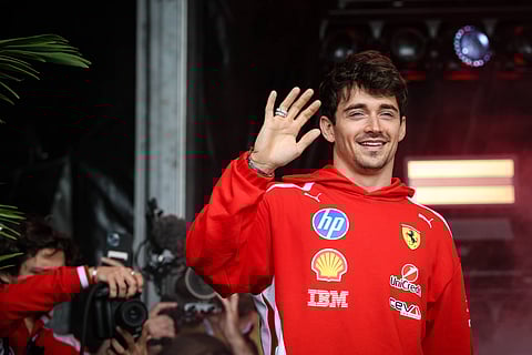 Charles Leclerc during the fan forum 