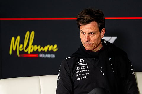 Toto Wolff addresses the media