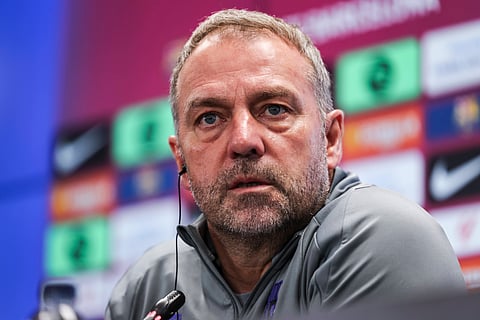 Hansi Flick during pre-match press conference