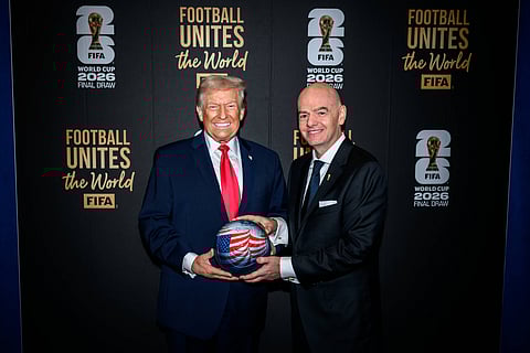 FIFA President Gianni Infantino with Donald Trump