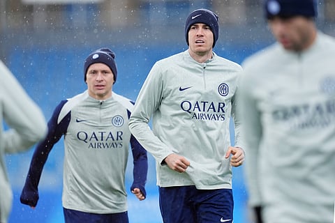 Inter Milan players during training session
